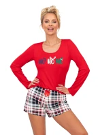 Pyžamo Ho Ho II 1/2 červené - Donna Pyžamo Ho Ho II 1/2 červené - Donna