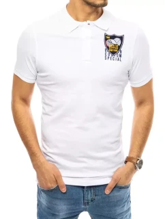 FashionStreet bílá vyšívaná polokošile PX0392