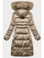 Béžová dámská prošívaná zimní bunda S'west (B8266-12)