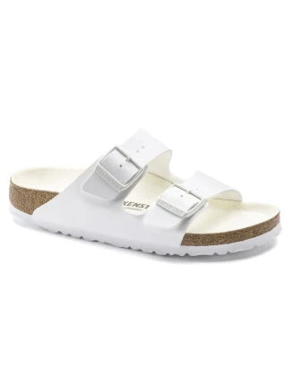 Birkenstock dámské/pánské žabky Birkenstock Arizona Birko-Flor Regular wide-foot for summer white (1019061)