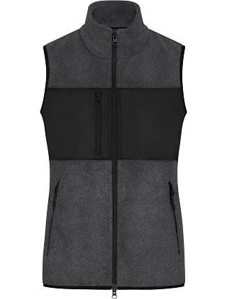 Daiber JN 1309 Dámská fleecová vesta 02.1309 dark melange/black