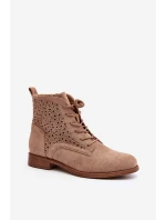 Dámské botky se vzorem béžové S.Barski HY66-136