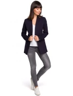 B102 Otevřené sako z bavlněné příze - tmavě modré B102 Otevřené sako z bavlněné příze - tmavě modré