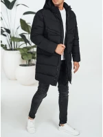 Pánská zimní bunda s kapucí černá prošívaná TX5070