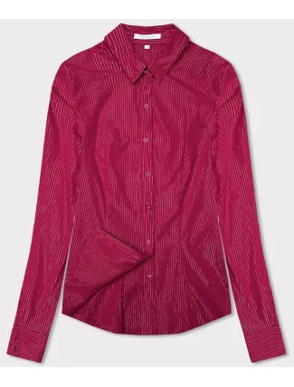 Tmavě růžová dámská halenka se stříbrnými proužky (AWT0111) Tmavě růžová dámská halenka se stříbrnými proužky (AWT0111)