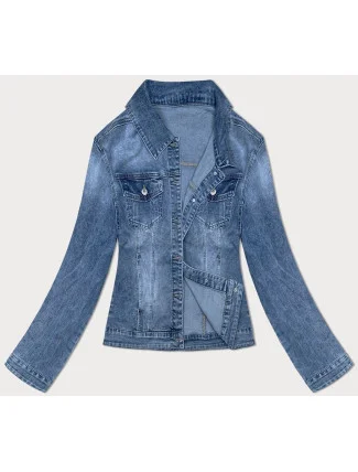 Světle modrá jednoduchá dámská džínová bunda (DL2249L) Světle modrá jednoduchá dámská džínová bunda (DL2249L)