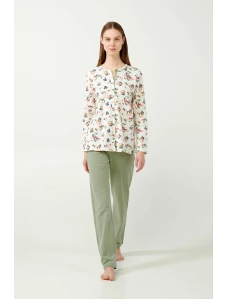 Vamp - Pastelové květinové pyžamo 21352 - Vamp Vamp - Pastelové květinové pyžamo 21352 - Vamp