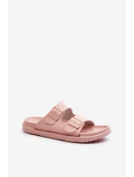 Lehké dámské pěnové pantofle s přezkami Big Star NN274A753 růžové