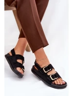 Dámské sandály s přezkami černé Seladith Dámské sandály s přezkami černé Seladith