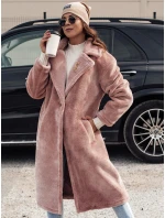 Dámský zimní kabát GLAMFUR dlouhý kožich růžový FashionStreet TY4700 Dámský zimní kabát GLAMFUR dlouhý kožich růžový FashionStreet TY4700