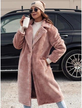 Dámský zimní kabát GLAMFUR dlouhý kožich růžový FashionStreet TY4700 Dámský zimní kabát GLAMFUR dlouhý kožich růžový FashionStreet TY4700