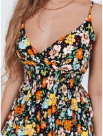 FLOWMISS černé květované maxi šaty FashionStreet EY2627