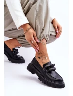 Kožené mokasínové boty Big Star LL274580 Černe