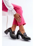 Lakované lodičky na robustním podpatku černé Terimene Lakované lodičky na robustním podpatku černé Terimene