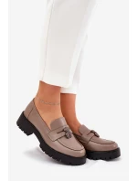 Kožené Dámské Mokasíny S Připínkou Medvěd Vinceza 18109 Béžové Kožené Dámské Mokasíny S Připínkou Medvěd Vinceza 18109 Béžové