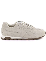 Dámské semišové kožené polobotky béžové Vinceza 86426