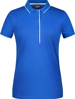 Daiber JN 727 Dámské piqué polo s kontrastní légou 02.0727 royal/white