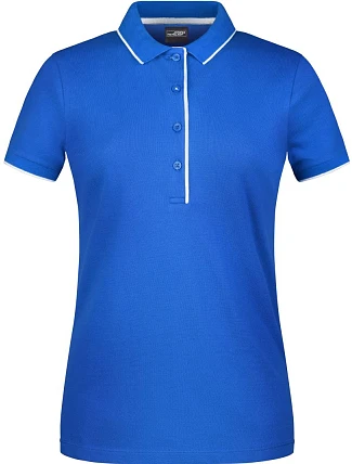 Daiber JN 727 Dámské piqué polo s kontrastní légou 02.0727 royal/white