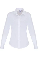 Premier PR 344 Popelínová elastická halenka s dl. rukávem 39.0344 white Premier PR 344 Popelínová elastická halenka s dl. rukávem 39.0344 white