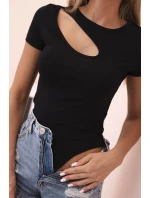 Dámské bavlněné body s V výstřihem a nařasením fango