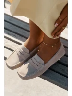 Dámské mokasíny z broušené kůže Big Star – béžové