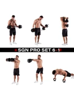 HMS SGN140 sada závaží 6v1 (činka, činky a kettlebell) 40 kg