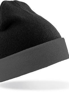 Result Headwear RC 930X Pletená čepice "Black Compass" 28.930X black/grey