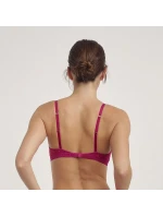 Dámská krajková podprsenka bez kostic DIM ROMANCE TRIANGLE WIREFREE BRA - DIM - červená