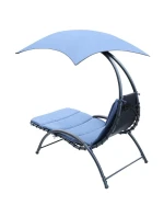 Lehátko se slunečníkem BERGAMO 200x125x180CM tmavě modré