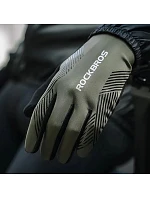 Cyklistické rukavice Rockbros 16110006002 tlumení velikost M - zelená/černá