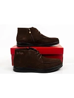 Lee Cooper boty pánské elegantní kožené hnědé trzewiki na zip Lee Cooper boty pánské elegantní kožené hnědé trzewiki na zip