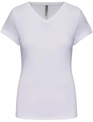 Kariban K 3015 Dámské elastické tričko s výstřihem do V 20.3015 white Kariban K 3015 Dámské elastické tričko s výstřihem do V 20.3015 white