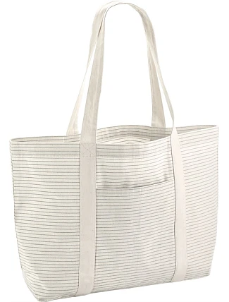 Westford Mill W 255 Nákupní taška pruhovaná z bio bavlny 50.0255 grey stripe