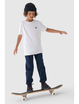 Chlapecké Kalhoty Jogger Casual Hladké 4F Tmavě Modré 4FJWMM00TTROM0812-31S