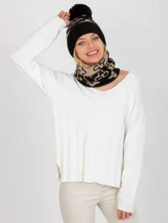 Dámská čepice AT CZ CM 317 černá a béžová