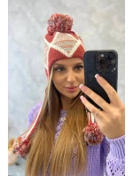 Dámská klapka na uši Eunika K322 červená Dámská klapka na uši Eunika K322 červená