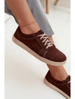 Trampki typu barefoot z přírodního semiše Zazoo 314 čokoládové
