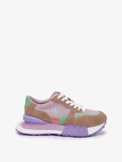 Dámské semišové tenisky na platformě Big Star – růžové