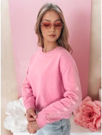 Dámská jednobarevná mikina LUMIVIA růžová FashionStreet BY1371