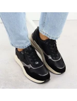 Dámské kožené polobotky Filippo DP7105/25 v černé metalické barvě