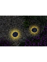 SOLÁRNÍ DISKOVÉ LAMPY PRO MONTÁŽ NA ZEM NEBO NA ZEĎ 2KS
