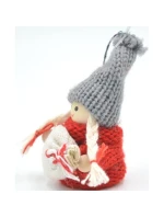 DEKORATIVNÍ PANENKA S TAŠKOU ČERVENÁ DÍVKA 7,5 CM