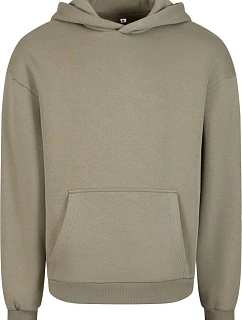 Build your Brand BY 284 Mikina s kapucí z těžké bavlny "Fluffy" 56.0284 pale olive