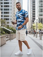FashionStreet indigo pánské tričko moro RX5593