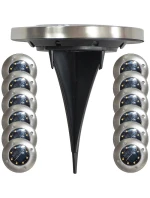 SOLÁRNÍ LAMPA 8 LED SMD PRO PROLOMENÍ KPL.12PCS