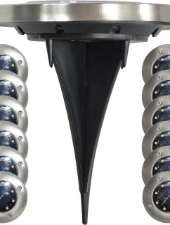 SOLÁRNÍ LAMPA 8 LED SMD PRO PROLOMENÍ KPL.12PCS
