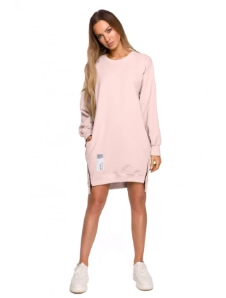 M676 Svetr tunika se zipy - candy pink M676 Svetr tunika se zipy - candy pink