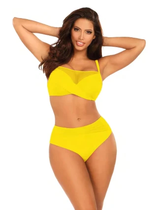 Dámské dvoudílné plavky Fashion 16 S1002N2-21 žluté - Self