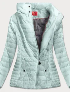 Bunda v šedomátové barvě s vysokým stojáčkem (DL016)