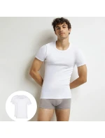 Pánské bavlněné tričko 2 ks DIM T-SHIRT ROUND NECK 2x - DIM - bílá